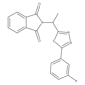 2-{1-[5-(3-fluorophenyl)-1,3,4-thiadiazol-2-yl]ethyl}-2,3-dihydro-1H-isoindole-1,3-dione结构式