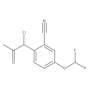 CC(=O)C(Cl)c1ccc(OC(F)F)cc1C#N结构式