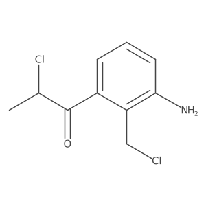 1-(3-Amino-2-(chloromethyl)phenyl)-2-chloropropan-1-one Structure