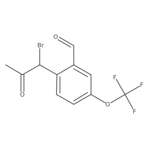 2-(1-Bromo-2-oxopropyl)-5-(trifluoromethoxy)benzaldehyde Structure