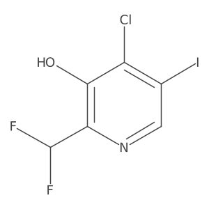 4-Chloro-2-(difluoromethyl)-5-iodopyridin-3-ol结构式