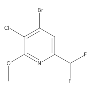 4-Bromo-3-chloro-6-(difluoromethyl)-2-methoxypyridine Structure