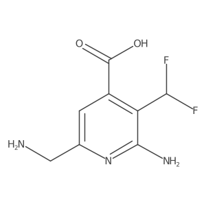 2-Amino-6-(aminomethyl)-3-(difluoromethyl)isonicotinic acid Structure