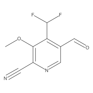 4-(Difluoromethyl)-5-formyl-3-methoxypicolinonitrile Structure