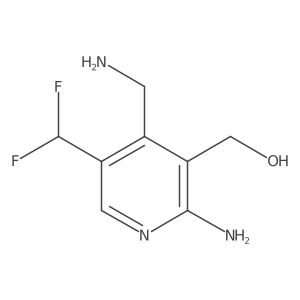 (2-Amino-4-(aminomethyl)-5-(difluoromethyl)pyridin-3-yl)methanol结构式
