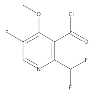 2-(Difluoromethyl)-5-fluoro-4-methoxypyridine-3-carbonyl chloride Structure