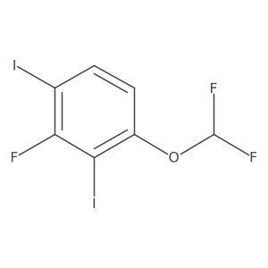 1-Difluoromethoxy-2,4-diiodo-3-fluorobenzene Structure
