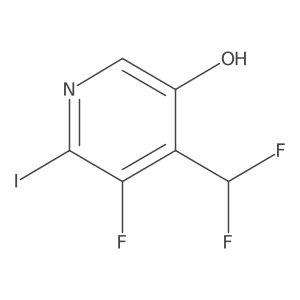 4-(Difluoromethyl)-5-fluoro-6-iodopyridin-3-ol结构式