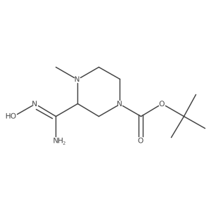 tert-butyl 3-(N'-hydroxycarbamimidoyl)-4-methylpiperazine-1-carboxylate Structure