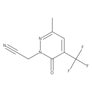 2-(3-Methyl-6-oxo-5-(trifluoromethyl)pyridazin-1(6H)-yl)acetonitrile结构式