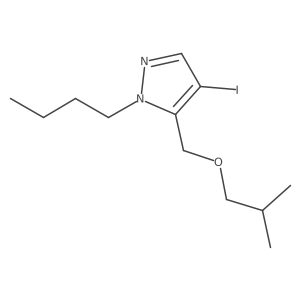 1-butyl-4-iodo-5-(isobutoxymethyl)-1H-pyrazole结构式