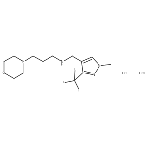 N-[[1-methyl-3-(trifluoromethyl)pyrazol-4-yl]methyl]-3-morpholin-4-ylpropan-1-amine;dihydrochloride结构式