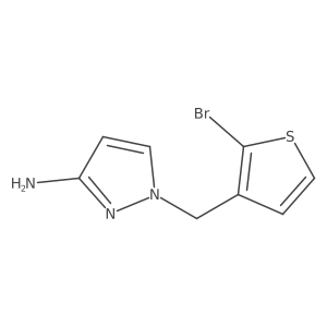 1-[(2-Bromothiophen-3-yl)methyl]-1h-pyrazol-3-amine Structure