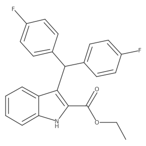 Ethyl 3-[bis(4-fluorophenyl)methyl]indole-2-carboxylate结构式