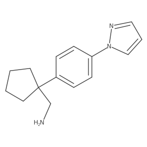 {1-[4-(1H-pyrazol-1-yl)phenyl]cyclopentyl}methanamine结构式