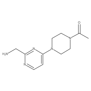 1-{4-[2-(Aminomethyl)pyrimidin-4-yl]piperazin-1-yl}ethan-1-one结构式