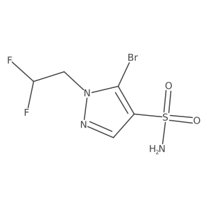 5-Bromo-1-(2,2-difluoroethyl)pyrazole-4-sulfonamide Structure