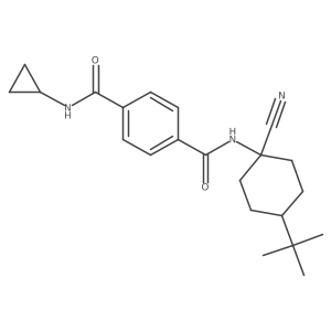 n1-(4-Tert-butyl-1-cyanocyclohexyl)-n4-cyclopropylbenzene-1,4-dicarboxamide Structure