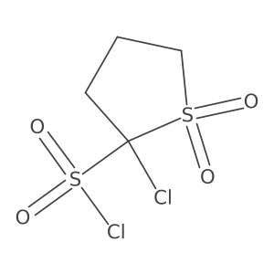 2-Chloro-1,1-dioxo-1lambda6-thiolane-2-sulfonyl chloride结构式