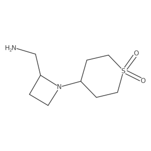 4-[2-(Aminomethyl)azetidin-1-yl]-1lambda6-thiane-1,1-dione结构式