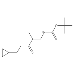 tert-butyl N-(5-cyclopropyl-2-methyl-3-oxopentyl)carbamate结构式