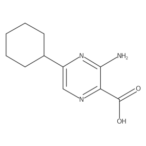 3-Amino-5-cyclohexylpyrazine-2-carboxylic acid结构式