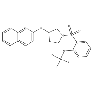2-((1-((2-(Trifluoromethoxy)phenyl)sulfonyl)pyrrolidin-3-yl)oxy)quinoline结构式