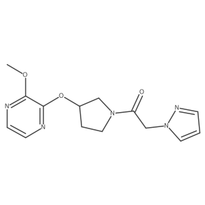 1-(3-((3-methoxypyrazin-2-yl)oxy)pyrrolidin-1-yl)-2-(1H-pyrazol-1-yl)ethanone Structure