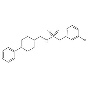 1-(3-chlorophenyl)-N-((1-(pyridin-3-yl)piperidin-4-yl)methyl)methanesulfonamide Structure