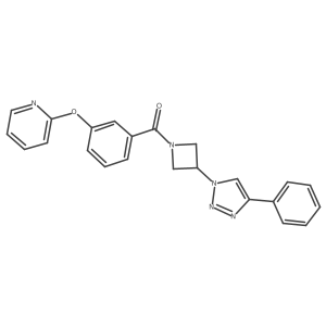 (3-(4-phenyl-1H-1,2,3-triazol-1-yl)azetidin-1-yl)(3-(pyridin-2-yloxy)phenyl)methanone Structure