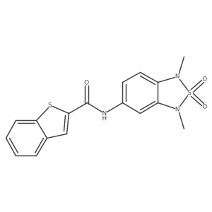 N-(1,3-dimethyl-2,2-dioxido-1,3-dihydrobenzo[c][1,2,5]thiadiazol-5-yl)benzo[b]thiophene-2-carboxamide结构式