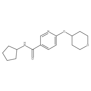 N-cyclopentyl-6-((tetrahydro-2H-pyran-4-yl)oxy)nicotinamide结构式
