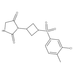 3-(1-((3-Chloro-4-methylphenyl)sulfonyl)azetidin-3-yl)imidazolidine-2,4-dione Structure