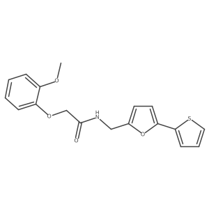 2-(2-methoxyphenoxy)-N-((5-(thiophen-2-yl)furan-2-yl)methyl)acetamide Structure