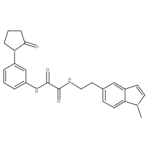 N1-(2-(1-methyl-1H-indol-5-yl)ethyl)-N2-(3-(2-oxopyrrolidin-1-yl)phenyl)oxalamide Structure