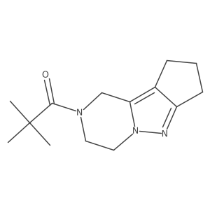 2,2-dimethyl-1-(3,4,8,9-tetrahydro-1H-cyclopenta[3,4]pyrazolo[1,5-a]pyrazin-2(7H)-yl)propan-1-one结构式