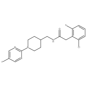 2-(2-chloro-6-fluorophenyl)-N-((1-(5-fluoropyrimidin-2-yl)piperidin-4-yl)methyl)acetamide Structure