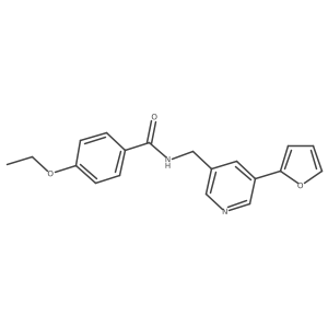 4-ethoxy-N-((5-(furan-2-yl)pyridin-3-yl)methyl)benzamide结构式