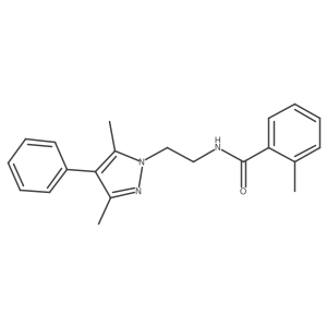N-(2-(3,5-dimethyl-4-phenyl-1H-pyrazol-1-yl)ethyl)-2-methylbenzamide Structure
