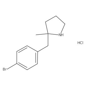 2-[(4-Bromophenyl)methyl]-2-methylpyrrolidine;hydrochloride Structure