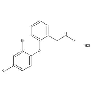{[2-(2-Bromo-4-chlorophenoxy)phenyl]methyl}(methyl)amine hydrochloride结构式