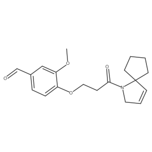 4-(3-{1-Azaspiro[4.4]non-3-en-1-yl}-3-oxopropoxy)-3-methoxybenzaldehyde结构式