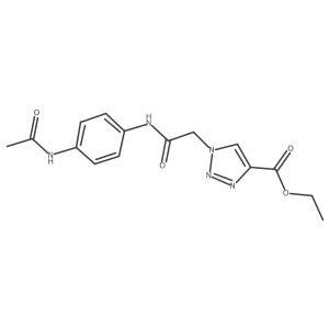 ethyl 1-{[(4-acetamidophenyl)carbamoyl]methyl}-1H-1,2,3-triazole-4-carboxylate Structure