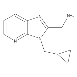 (3-(cyclopropylmethyl)-3H-imidazo[4,5-b]pyridin-2-yl)methanamine结构式