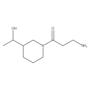 3-Amino-1-(3-(1-hydroxyethyl)piperidin-1-yl)propan-1-one结构式
