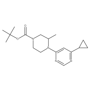 tert-butyl (3R)-4-(6-cyclopropylpyrimidin-4-yl)-3-methylpiperazine-1-carboxylate Structure