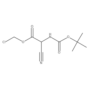 Chloromethyl 2-{[(tert-butoxy)carbonyl]amino}-2-cyanoacetate Structure