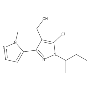 [1-(butan-2-yl)-5-chloro-3-(1-methyl-1H-pyrazol-5-yl)-1H-pyrazol-4-yl]methanol Structure