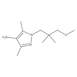 1-(3-methoxy-2,2-dimethylpropyl)-3,5-dimethyl-1H-pyrazol-4-amine结构式