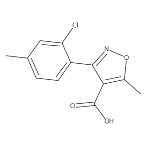 3-(2-Chloro-4-methylphenyl)-5-methylisoxazole-4-carboxylic acid Structure